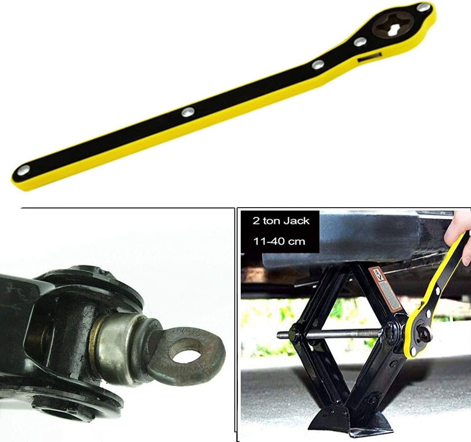 car Jack Ratchet Wrench with Long Handle, Jack Ratchet Wrench for Scissor Jack, Lug Wrench for Tire Jack, Car Jack Wrench Positive and Reversal Knob Design for Travel/Truck/SUV/Vans car Jack Ratchet Wrench with Long Handle, Jack Ratchet Wrench for Scissor Jack, Lug Wrench for Tire Jack, Car Jack Wrench Positive and Reversal Knob Design for Travel/Truck/SUV/Vans